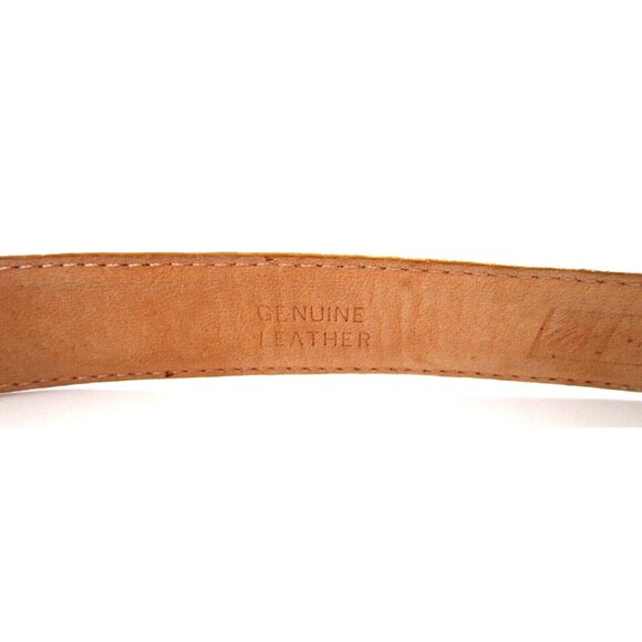 Morgan Taylor Genuine Leather Orange/Light Brown Belt - Women Size Small 24-28" - Picture 7 of 9